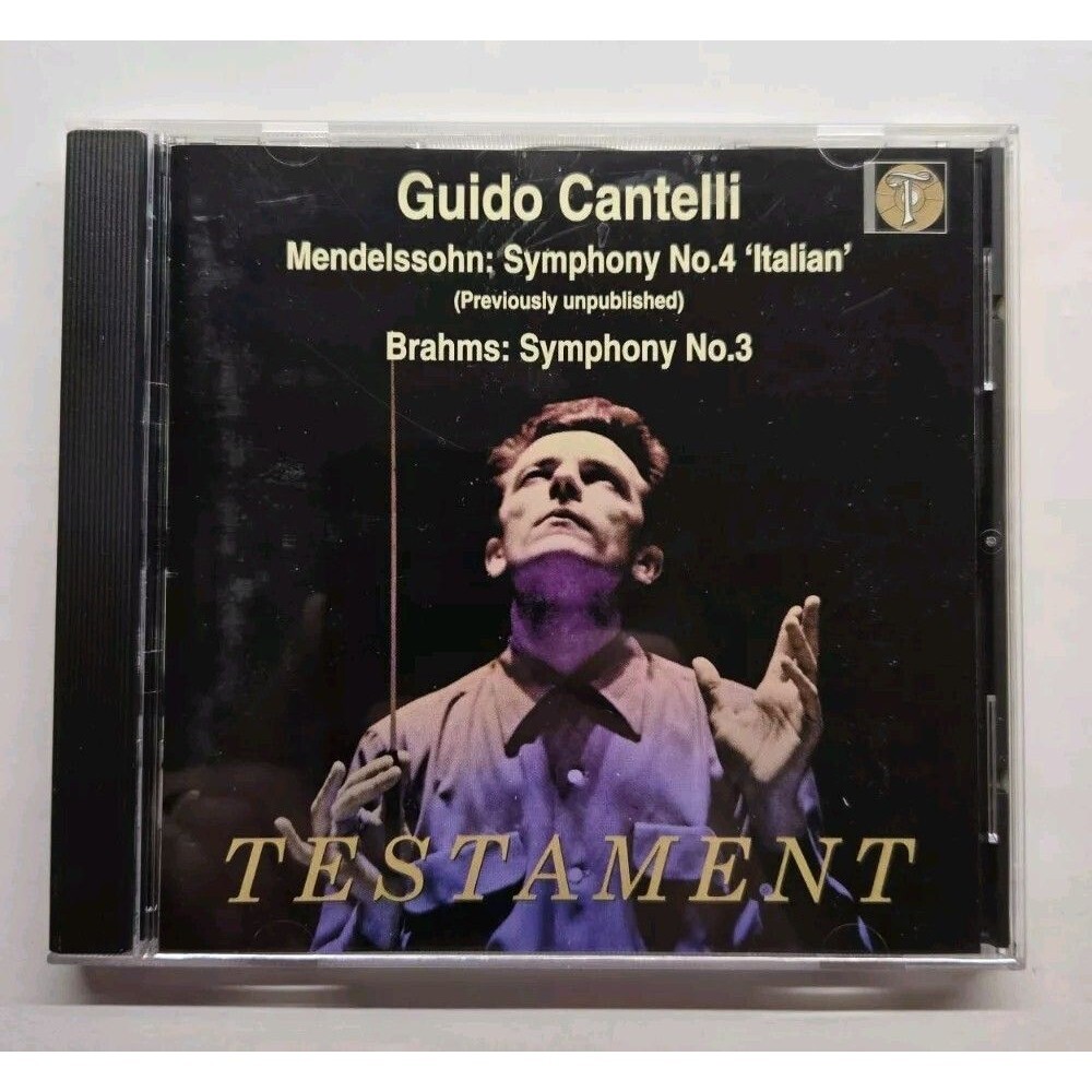Mendelssohn: Symphony 4 Brahms: Symphony 3 Guido Cantelli (CD, 1999, Testament)